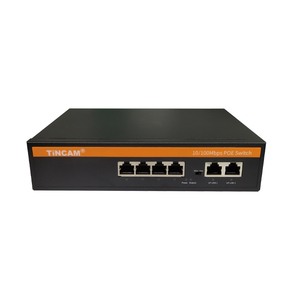 TiNCAM 10/100M Unmanaged 48V Ethernet Fiber Switch POE Essentials Network Switch IEEE802.3af/AT Adecuado CCTV NVR Cámara IP - Product Image 1