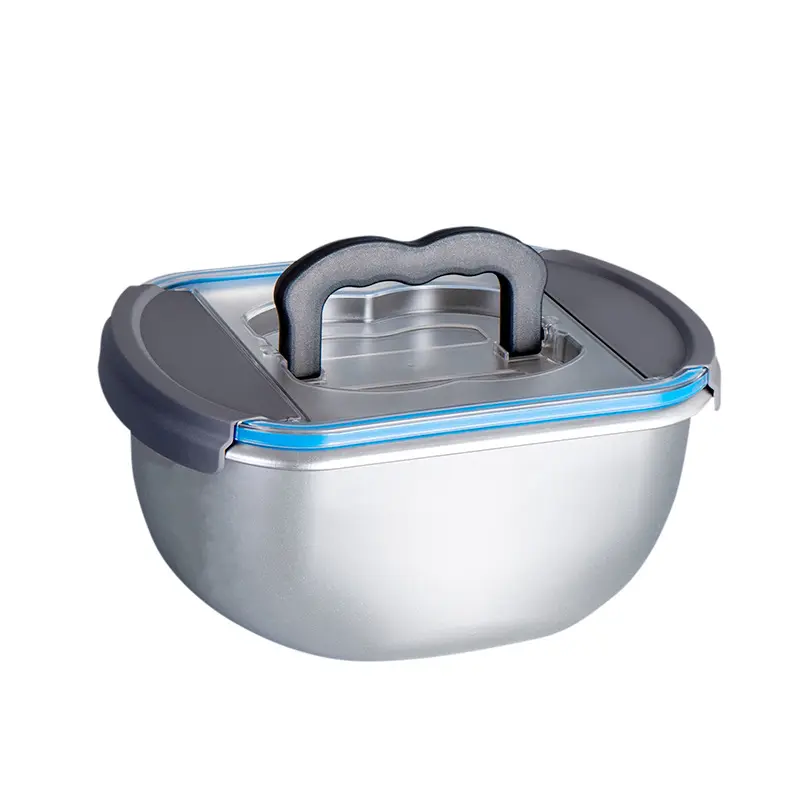 Fiambrera portátil Compacta de acero inoxidable Almacenamiento de alimentos Caja contenedora de alimentos ligera para chefs de cocina