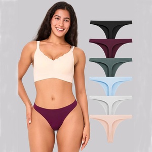 Bán buôn phụ nữ của đồ lót thấp tầng SEXY t-trở lại quần lót liền mạch g chuỗi cô gái quần lót của phụ nữ thong - Product Image 3