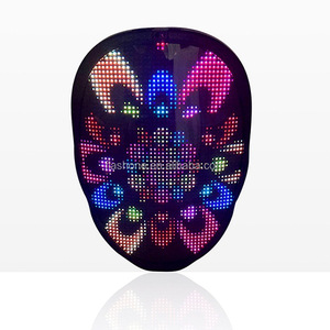 หน้ากากไฟ LED พร้อมหน้ากากฮาโลวีน LED ควบคุมด้วยแอพได้หน้ากากเรืองแสงดิจิทัลสำหรับงานปาร์ตี้คอสเพลย์ - Product Image 2