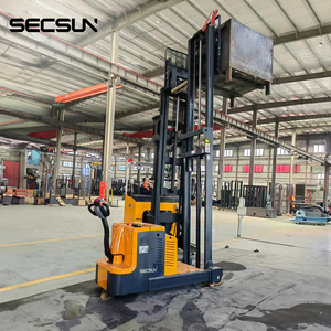 SECSUN Apilador de paletas semiautomático completo 1 tonelada 1,5 toneladas 2 toneladas Mini apilador eléctrico con tipo de caminar