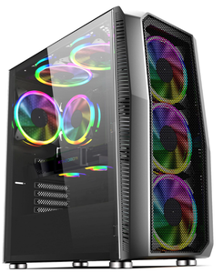 Computer Server Fall Desktop Benutzer definierte EATX gehärtetes Glas RGB Gaming PC Fall PC Tower Schrank Fall - Product Image 1