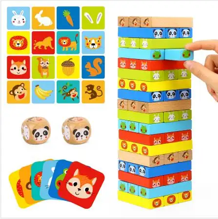 Montessori spielzeug Aus Holz Stapel Entwickeln intelligenz Spiele Spielzeug für kinder