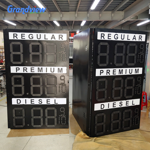 Modulo numeri digitali di colore bianco da 12 pollici display a led a 7 segmenti per segni di prezzo dell'olio led gas price sign telecomando