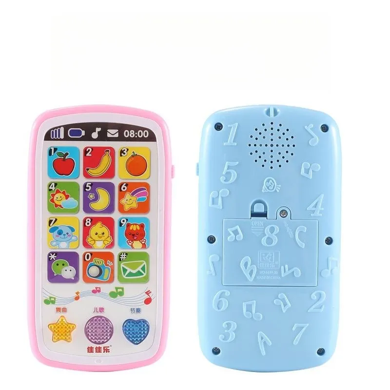 Children's intelligent touch screen early education telephone, lighting, music, multifunctional enlightenment mobile phone toys