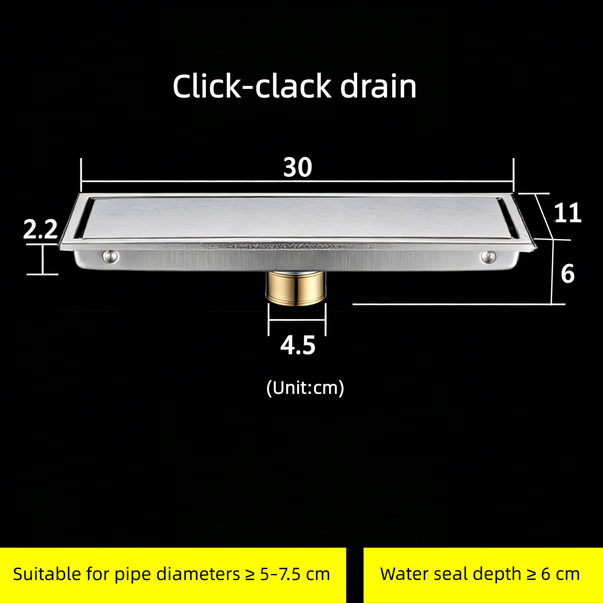 Click-clack drain