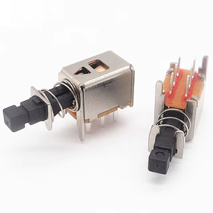 PS22F02 6-Pin basma düğmesi güç anahtarı kırmızı siyah düz anahtar anahtarları - Product Image 3