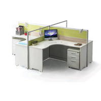 Mesa de Trabajo modular de lujo para oficina, juegos en forma de l, 3 y 4