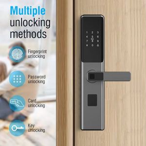 Te'an Smart Digital Türschloss mit Finger abdruck Passwort erkennung Elektrische Kartens chlösser für Hotel Aluminium Zink legierung Holz gebrauch - Product Image 2
