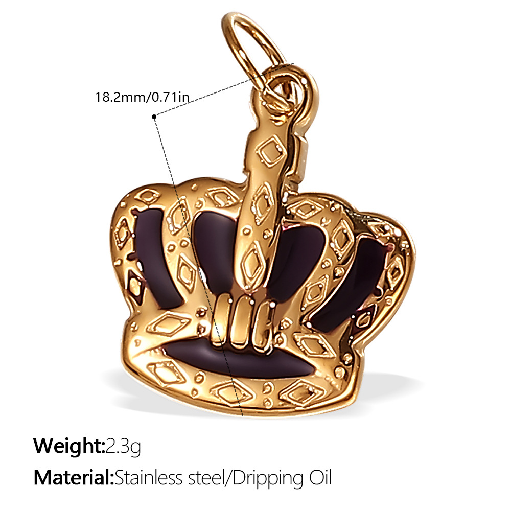 Pj499bkg black drop gold pendant