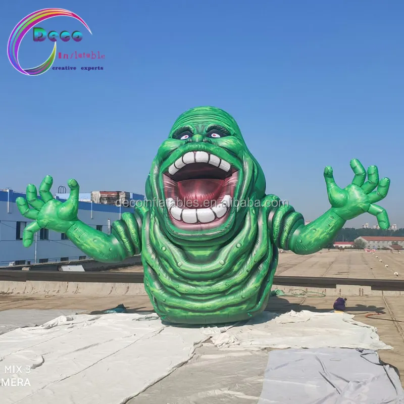 Monstro verde inflável gigante para propaganda