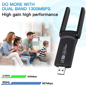 AC1200 <strong>USB</strong> 2.0 <strong>Realtek</strong> RTL8812CU Dual Band 1300Mbps Wifi <strong>Adapter</strong> with External Antenna Free Driver Wifi Dongle for PC - Product Image 5