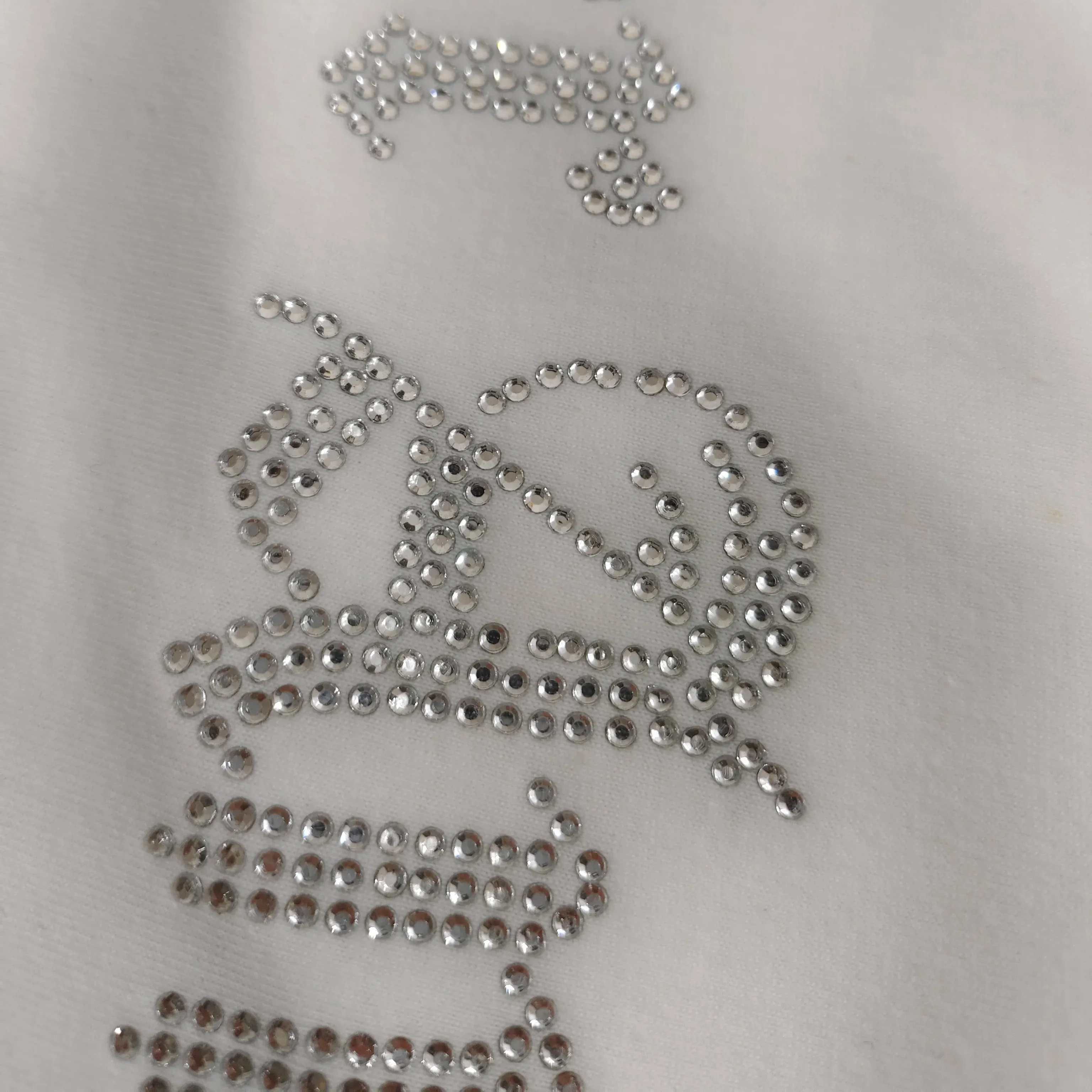 Пользовательские Высокое качество блестящие алмазные украшения Горячая дрель горный хрусталь унисекс футболка