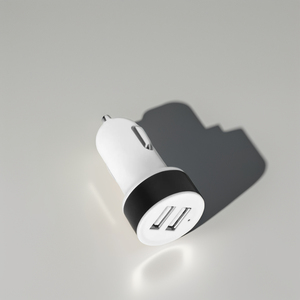 TKT 12W Mini-<span class=keywords><strong>USB</strong></span>-Auto ladegerät mit zwei Anschlüssen Tragbares 5V 2.1A Ausgangs netzteil ABS-geschützter Material <span class=keywords><strong>adapter</strong></span> für Telefone