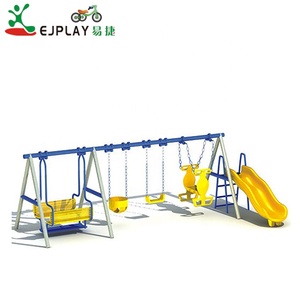 EJPLAY四座儿童公园和花园铁制秋千