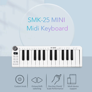 M-Vave Mini 25 скоростных чувствительных клавиш, Поддержка беспроводного USB-соединения, портативная клавиатура для музыкальных инструментов