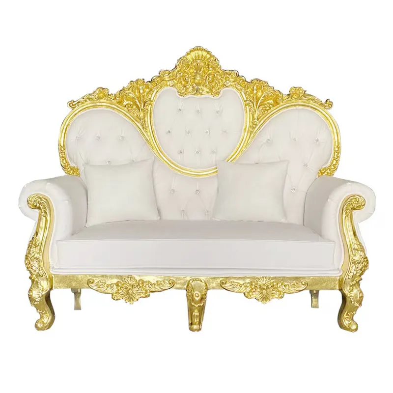 Роскошный диван Честерфилд золотой белый свадебный диван для жениха и невесты
