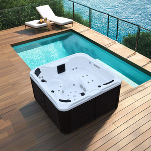 Material acrílico multicolor Piscina al aire libre Spa Bañeras de masaje Diseño moderno con sistema de control por computadora para villas - Product Image 2