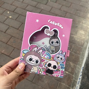 2025 New Labubu Password <strong>Notebook</strong> Cute Bubble Mart <strong>Notebook</strong> <strong>with</strong> Small <strong>Lock</strong> <strong>Notepad</strong> - Product Image 1