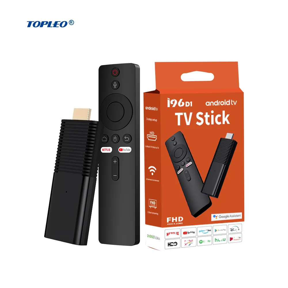 Android 10,0 Topleo I96 D1 tv smart stick box 4 k hd firestick usb android 4 k fire tv stick remoto