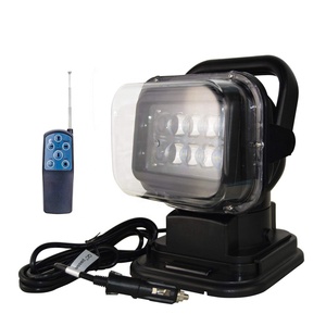 ไฟ LED สปอตไลท์50W 12V 24V,ไฟ LED ค้นหา360องศา LED หมุนได้มีรีโมทควบคุมไฟทำงานพร้อมฐานแม่เหล็กสำหรับรถ SUV เรือ