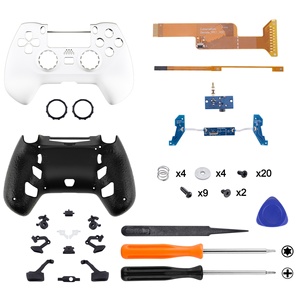 ExtremeRate, carcasa frontal y trasera blanca personalizada para mando de PS4, Kit de remapeo, botones de parada de gatillo para mando de PS4 - Product Image 2