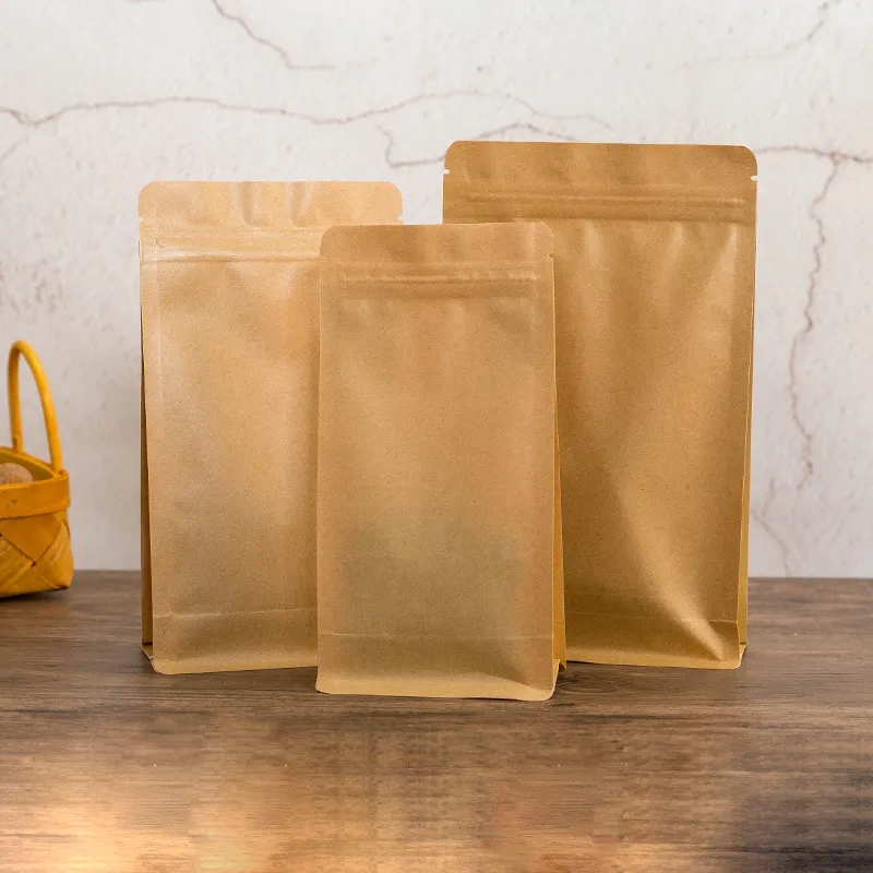 Bolsas de plástico para envasado de alimentos al por mayor, bolsas de almacenamiento para café, té, nueces y granos, bolsas de sellado