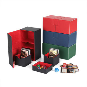 Özelleştirilebilir ticaret kartı güverte kutusu fabrika fiyat MTG oyun kartları için deri Flip Case kart toplama ambalaj baskı - Product Image 2