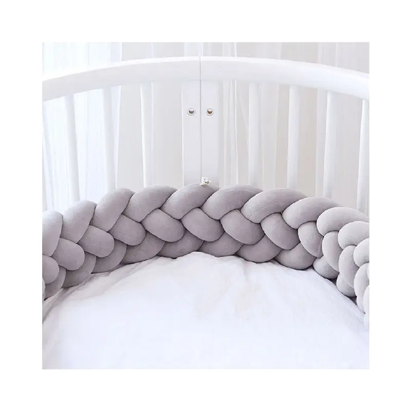 Por lote Protector de cuna con patrón de dibujos animados 6 uds 30x30cm Parachoques de bebé en la cuna para recién nacidos nórdico decoración de habitación de bebé 