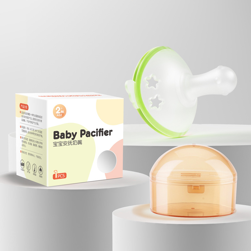 color box packaging-angel style-thumb pacifier-green storage box