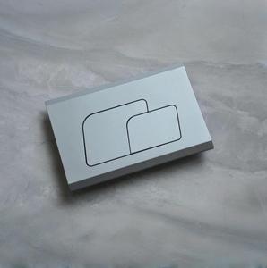 Placa de descarga de cisterna oculta blanca de doble botón para baños, inodoros, placa de empuje frontal para uso en tanques - Product Image 2