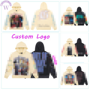 오버 사이즈 오버 스컬 록 밴드 남여 공용 느슨한 후드 스웻셔츠 청소년 그래픽 후드 만화 인쇄 기술 핫 워시 니트 - Product Image 2