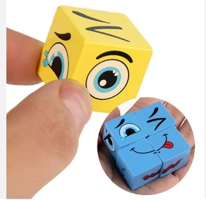 2025 Wooden Puzzle <strong>Building</strong> Cubes Wooden Expressions Toy Jigsaw Puzzles Magic Cube Face <strong>Pattern</strong> <strong>Building</strong> <strong>Blocks</strong> Educational - Product Image 3