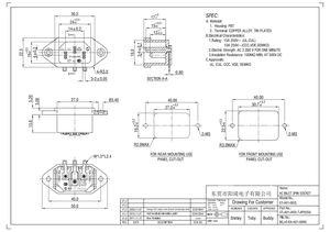 Iec60320 C14 Panel montaj endüstriyel konektör AC güç giriş fişi 3 PIN vida yuvası 15 a 250V lehim teli Terminal soketi - Product Image 5