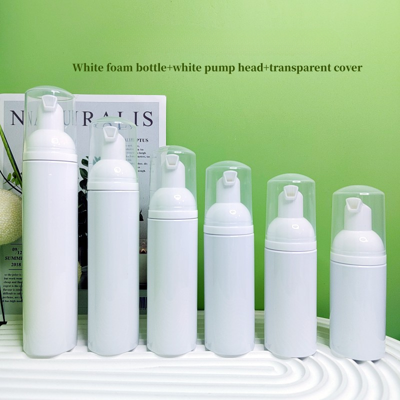white pump head transparent cover