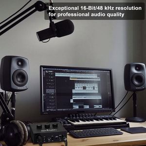 High Quality Audio Interface <strong>RCA</strong> <strong>Output</strong> Desktop Interface Audio Dj Mixer Sound Card USB for PC Laptop - Product Image 6