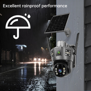 Trudian Dual Lens Wifi Red inalámbrica Panel solar Cctv al aire libre Sistema de cámara de tres pantallas con detección de movimiento de grabación AI - Product Image 6