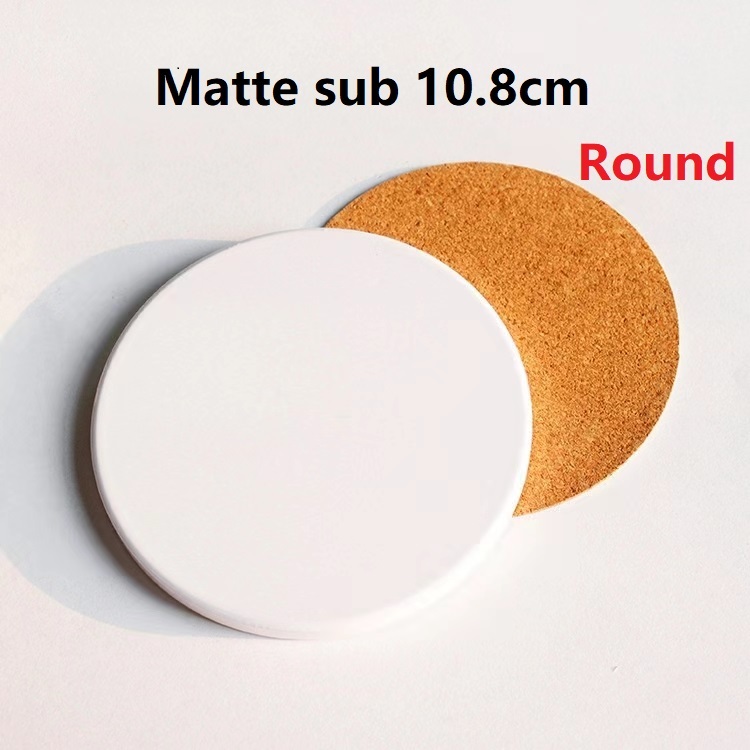 Matte sub round with cork 10.8cm