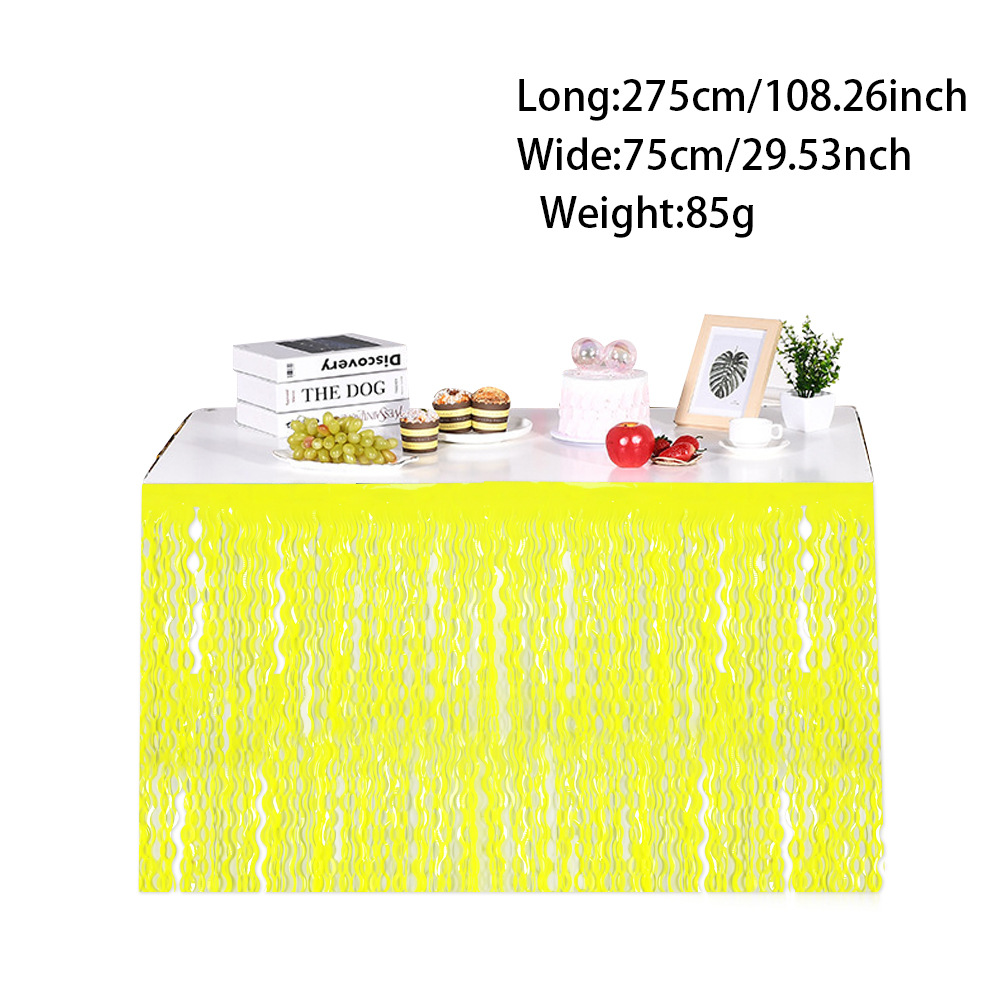 75*275cm fluorescent yellow table skirt