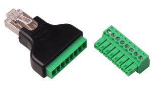 RJ45 8P8C Cat5 a AV Adaptador de terminal de tornillo RJ45 Macho a conector de 8 pines Conectores RJ45 - Product Image 3