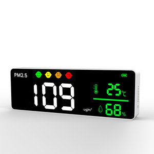 PM2.5 Wall Mounted Air Quality <strong>Monitor</strong> with Laser <strong>Sensor</strong> High Precision <strong>Temperature</strong> and Humidity Gas Analyzer for Indoor Use