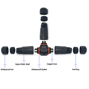 YXY M20 su geçirmez konnektörler 3 yollu 4 pin vida kilitleme erkek kadın su geçirmez kablo bağlantı kablosu aralığı 4.5-10mm - Product Image 5