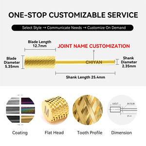 Trung Quốc Công Cụ Làm Móng Tay Nhà Máy Bán Buôn Tungsten Thép Nhỏ Khoan <span class=keywords><strong>Bit</strong></span> Cho Móng Tay Kích Thước M Móng Tay Khoan Bits 20Mm 5.35Mm Nhỏ Thùng <span class=keywords><strong>Bit</strong></span> - Product Image 3