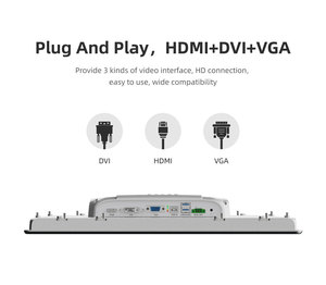 10,4 15,6 18,5 Panel de pantalla táctil Lcd de 19 pulgadas Full HD VAG Entrada de Monitor Lcd industrial USB Pantalla táctil IP65 - Product Image 4