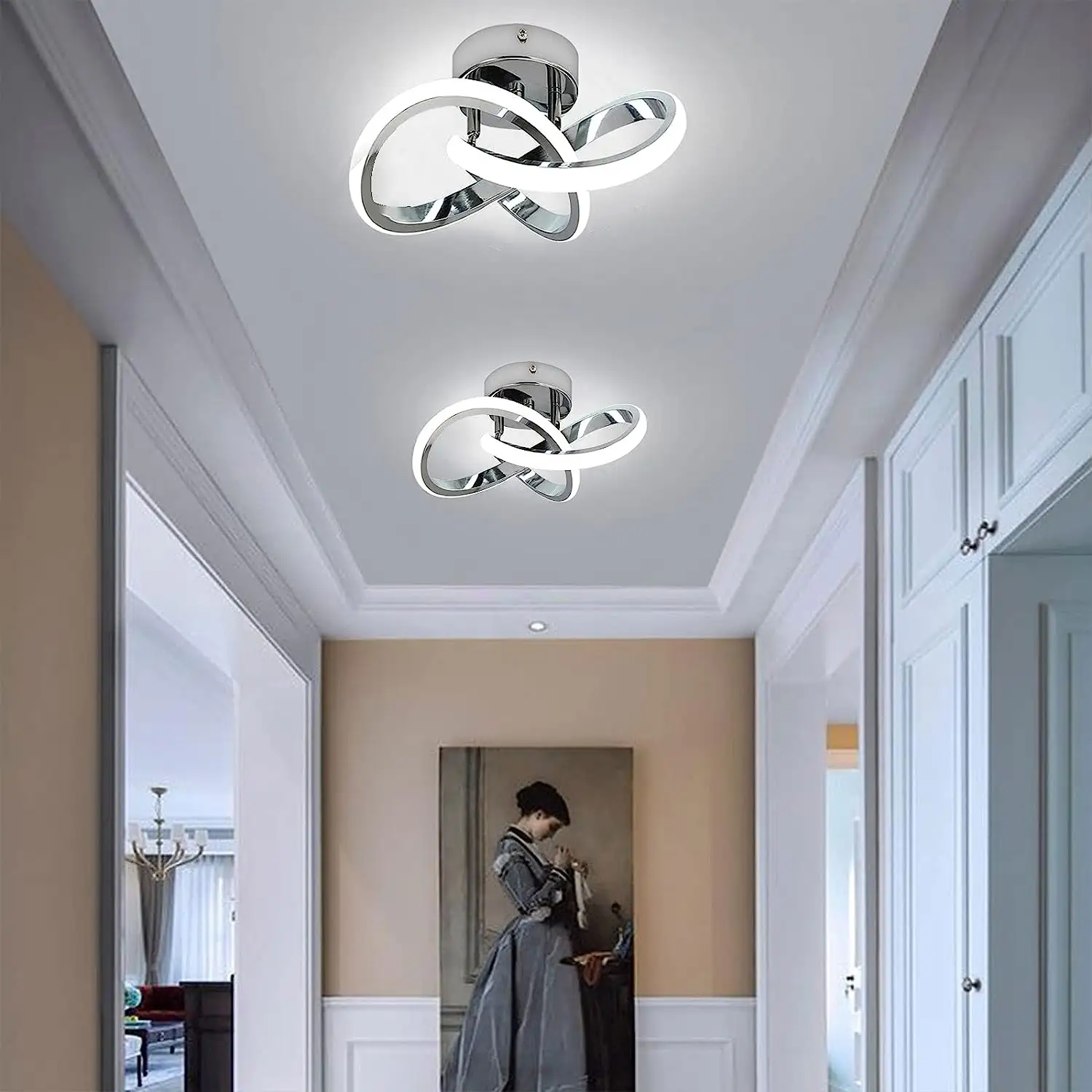 Luz de techo acrílica minimalista moderna al por mayor, luz LED de montaje en techo para dormitorio