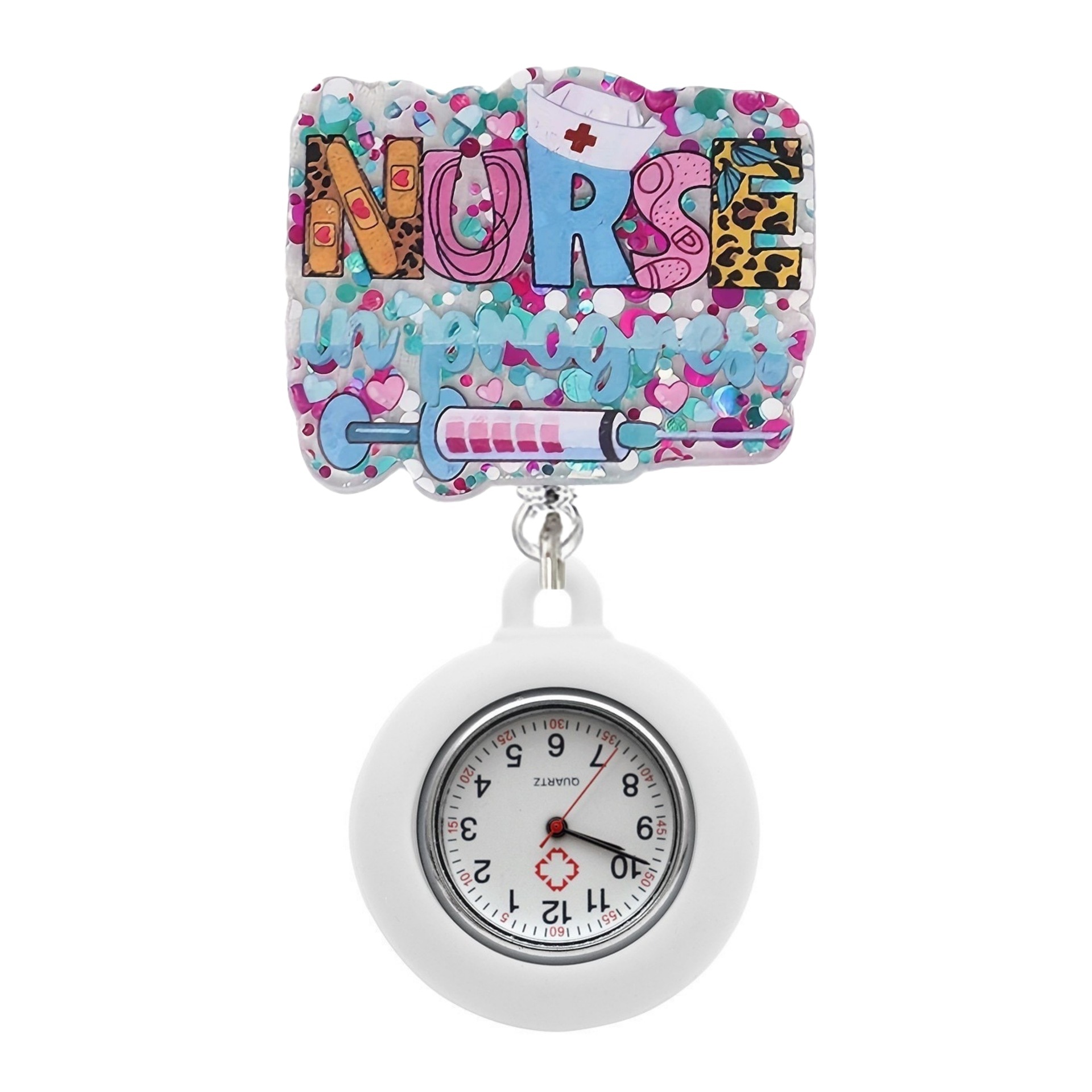 Immergere l'orologio bianco delle infermiere