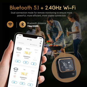 INKBIRD-termómetro IBT-26S wifi para barbacoa, dispositivo con 6 sondas de grado alimenticio, Control por aplicación, preajustes de carne USDA, alarma de temperatura y temporizador - Product Image 3