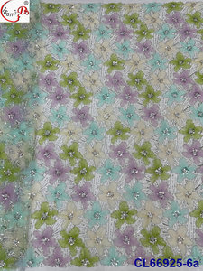Durable Polyester <strong>Net</strong> Lace <strong>Fabric</strong> with <strong>Mesh</strong> Sequin Beading Embroidery French Wedding Bridal Customization <strong>Plain</strong> Style Accessory - Product Image 6