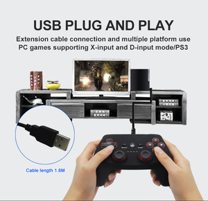 HONSON 5合1有线游戏控制器，用于PS3/PC/X输入/D输入/蒸汽价格促销游戏手柄 - Product Image 6