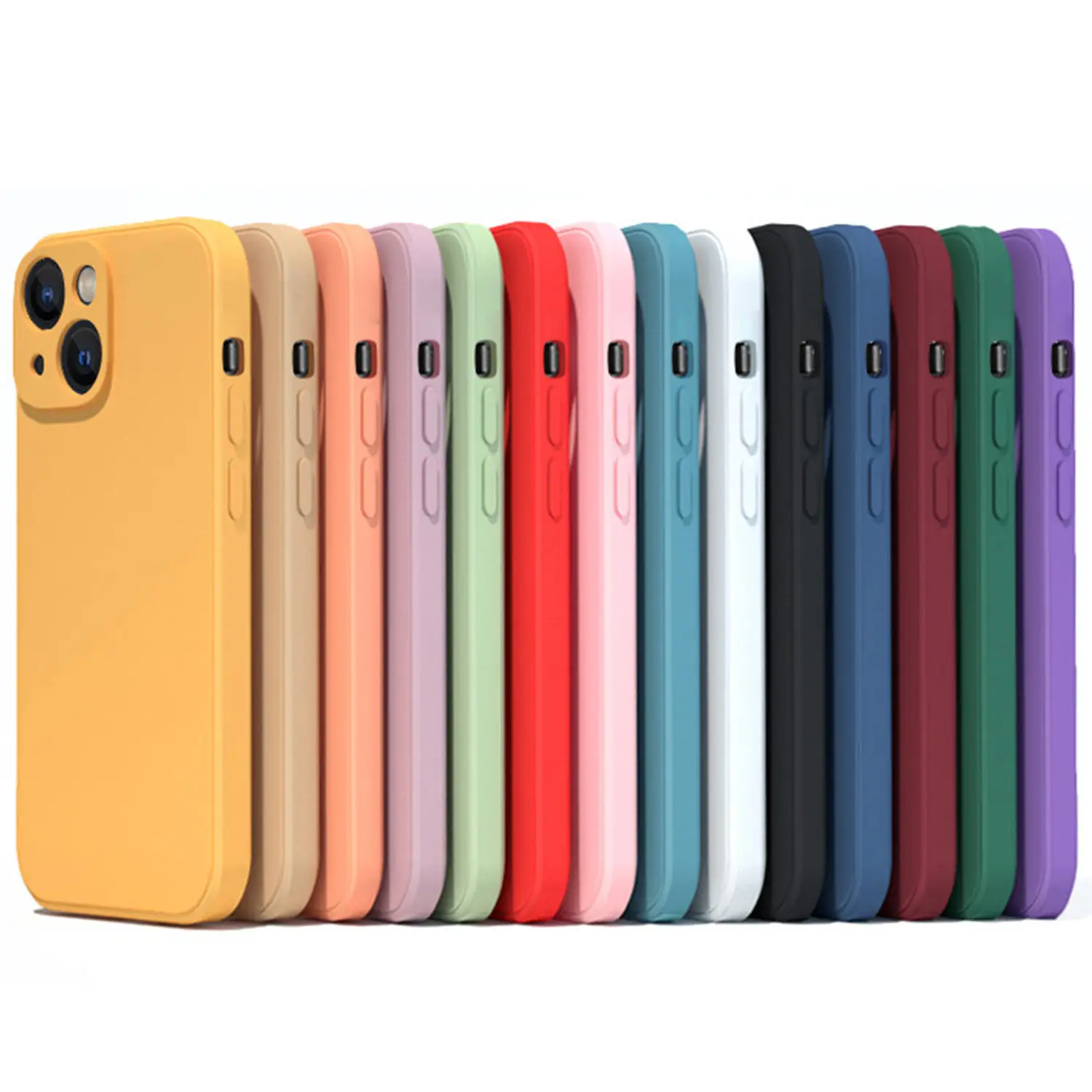IPhone के लिए 15 मामले सिलिकॉन TPU शीतल Shockproof स्लिम पतली सेल फोन सुरक्षा कवर प्रकरण के लिए iPhone 15 प्रो मैक्स 14 प्रो